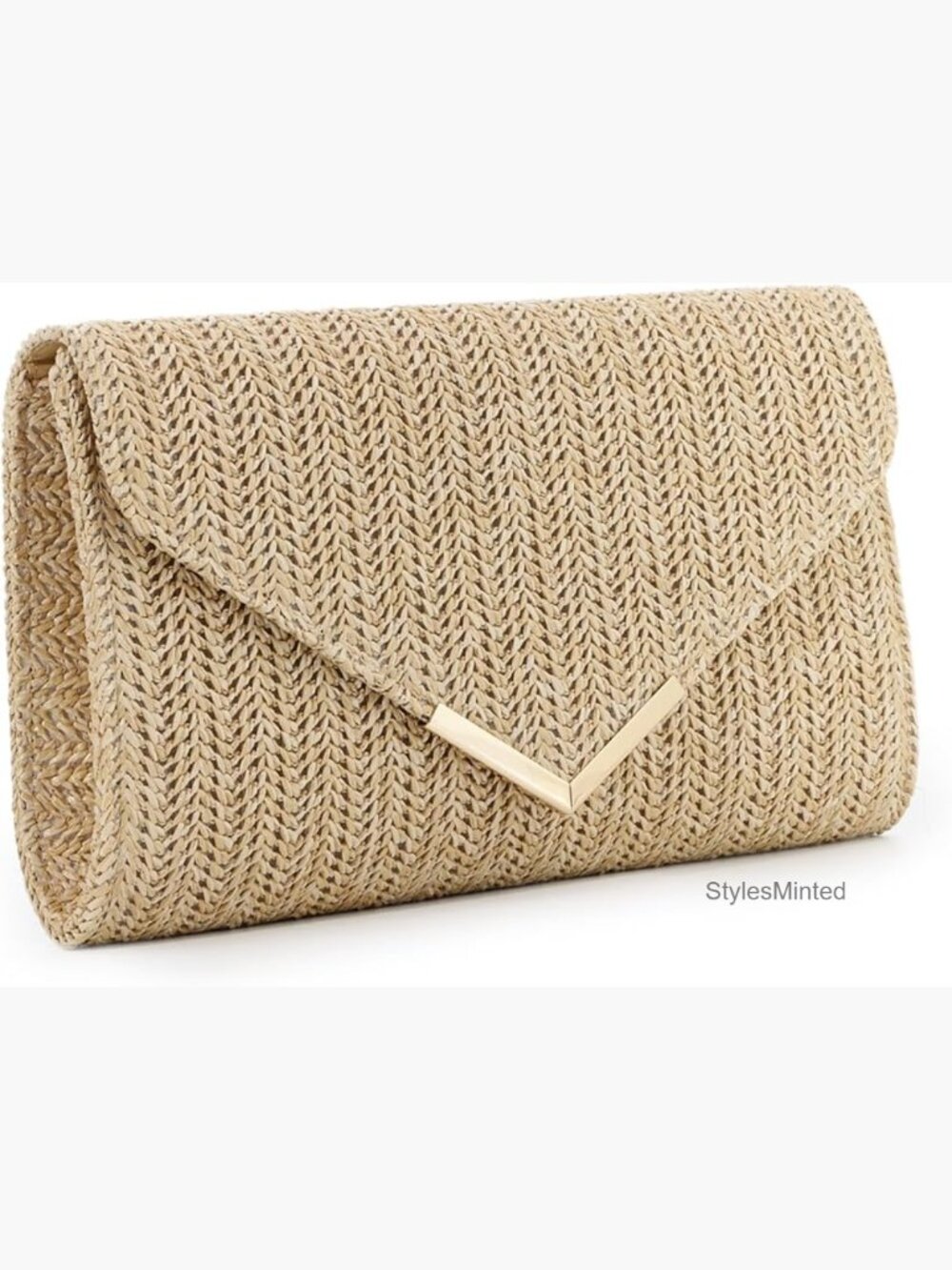 Straw Clutch Purse Woven Raffia Summer Evening Bag Wedding Vacation Party Beach - Picture 1 of 7
